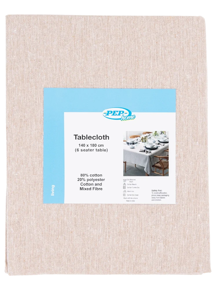 Woven Tablecloth Beige