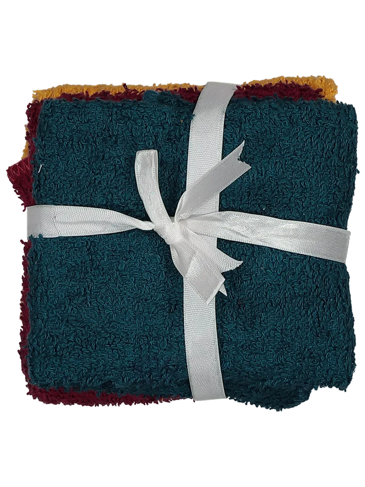 3 Pack Plain Assorted Face Cloths