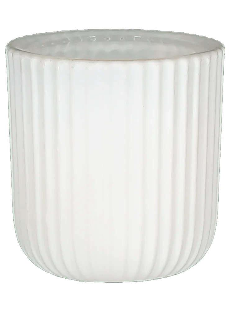 White Glass Candle