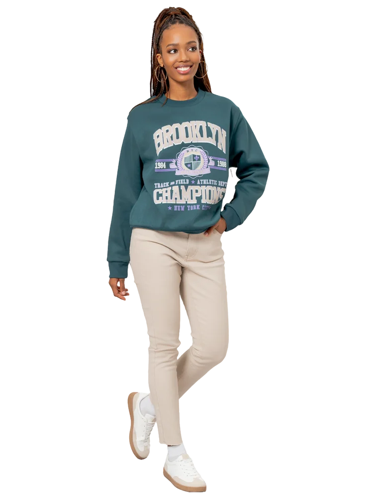 Graphic Crew Neck Sweater