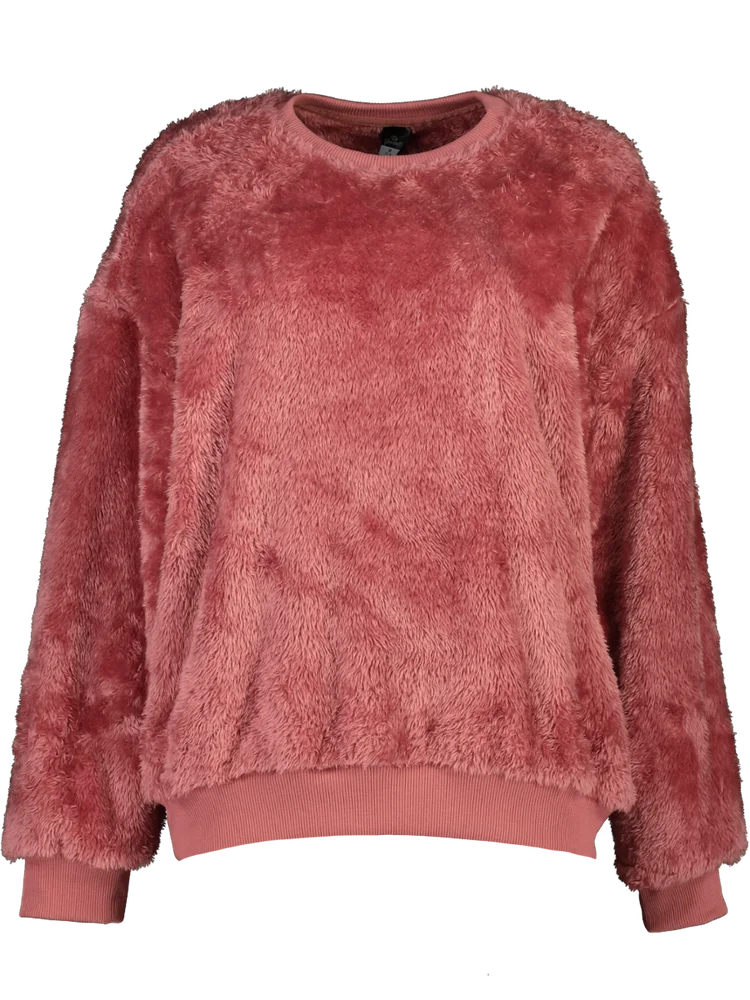 Pink Plush Faux Sweater