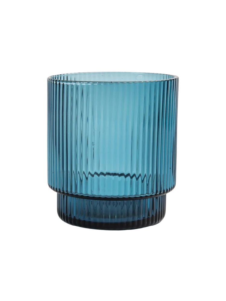 Blue Old Fashioned Glass 8x7x10cm