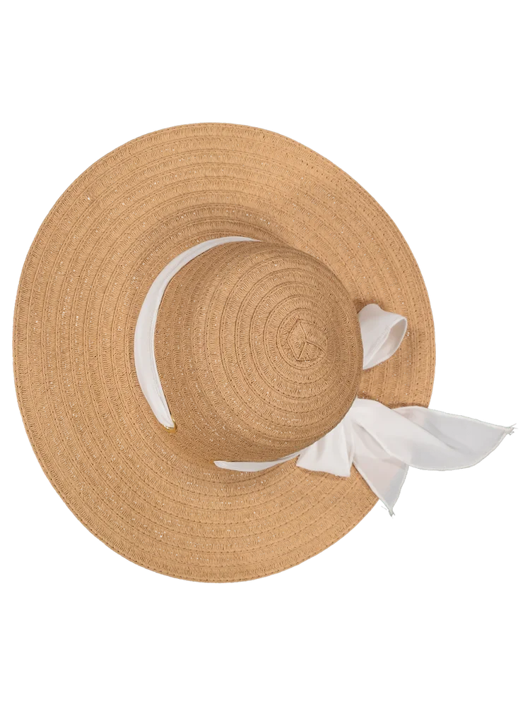 Straw Hat White Ribbon
