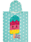Ice Cream Kids Hooded Beach Towel