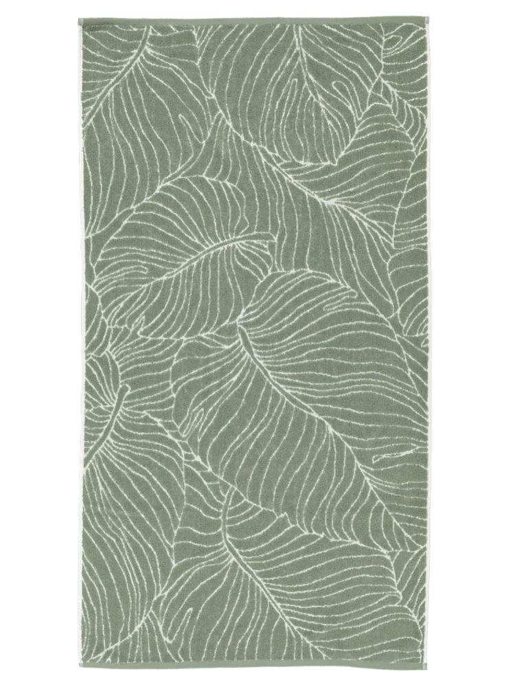 Decorative Green Leaf Bath Towel