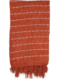 Chenille Throw Rust Strip (1)