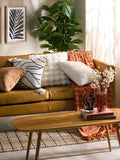 Chenille Throw Rust Strip