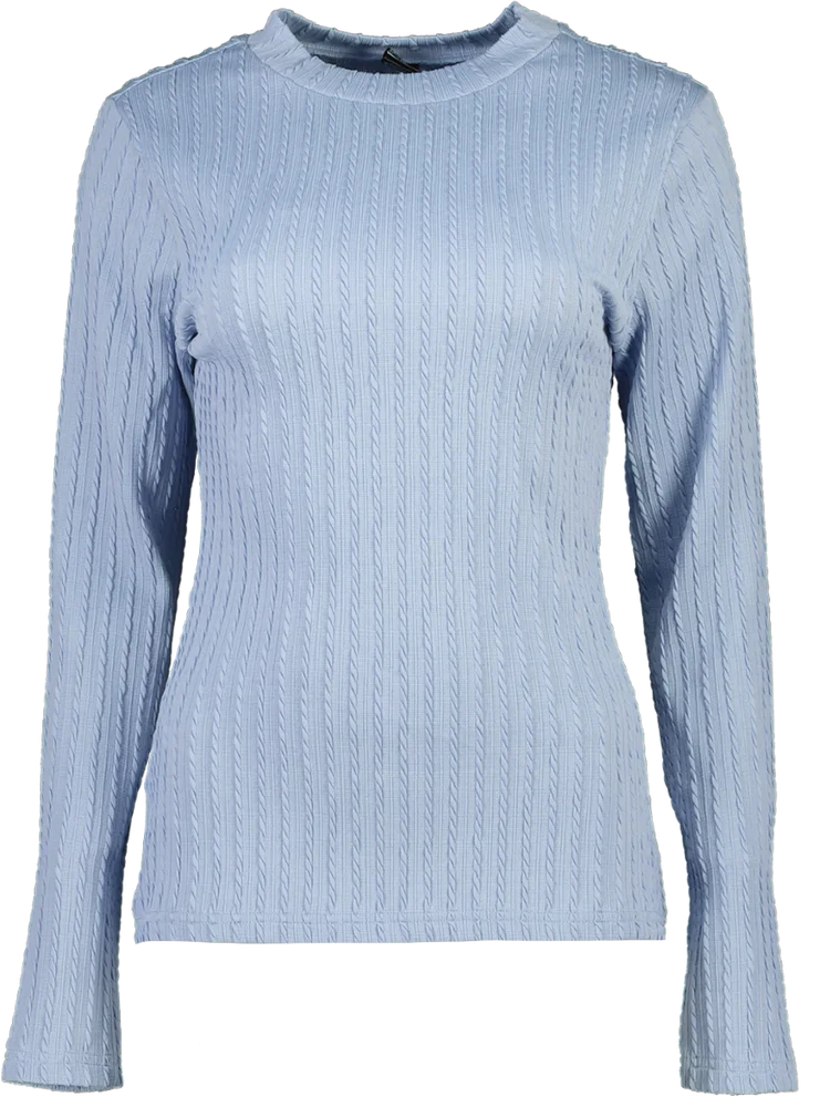 Blue Ribbed Top