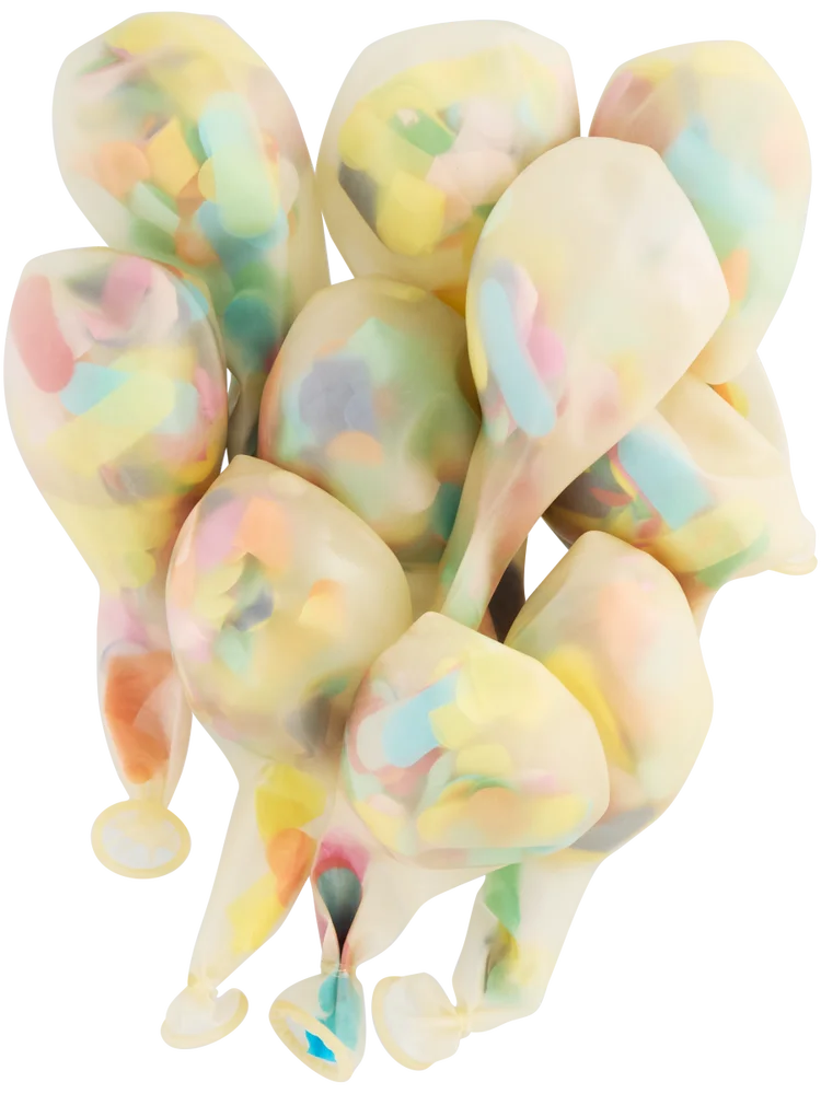 10 Piece Confetti Latex Balloons