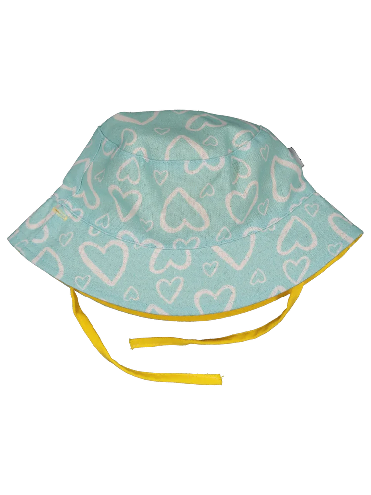Baby Girls Reversible Bucket Hat Heart