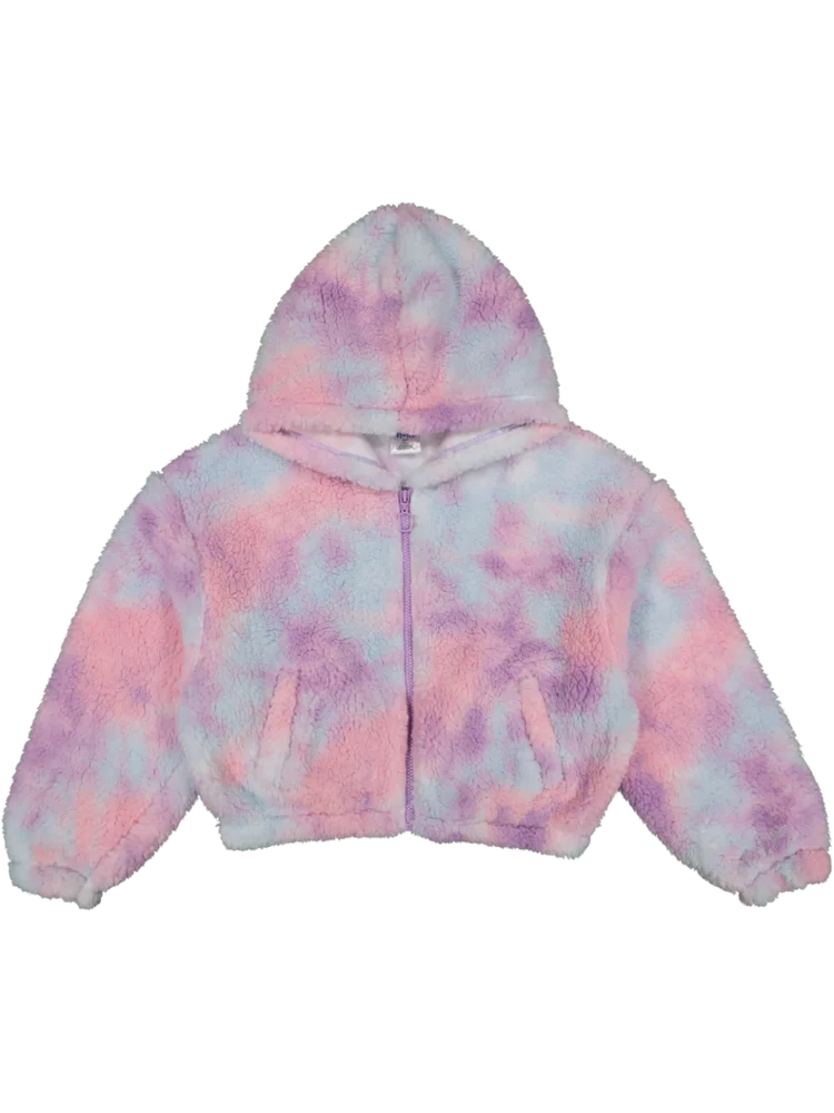 Rainbow Crop Fleecy Jacket