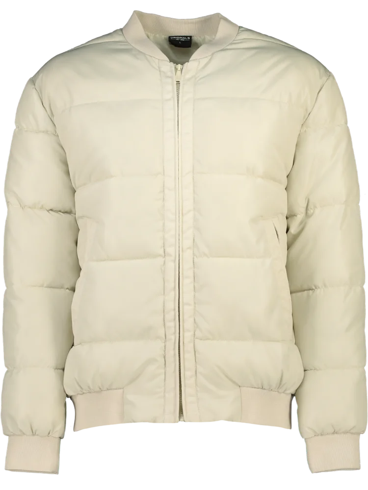 Cream Bomber Jacket