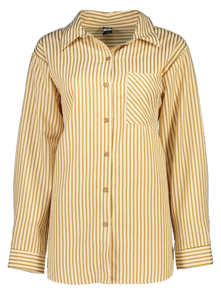Stripe Print Button Up Shirt