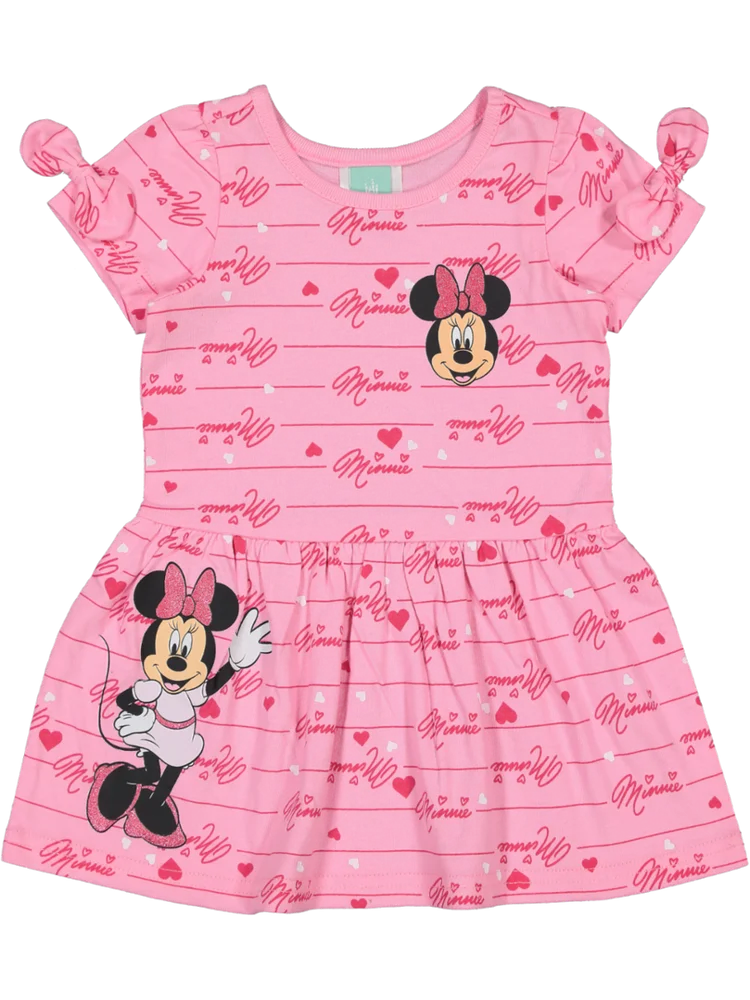 chinese dress ladies Pink Minnie Mouse dress with white trim and pink tutu – LoverDovers main image 0