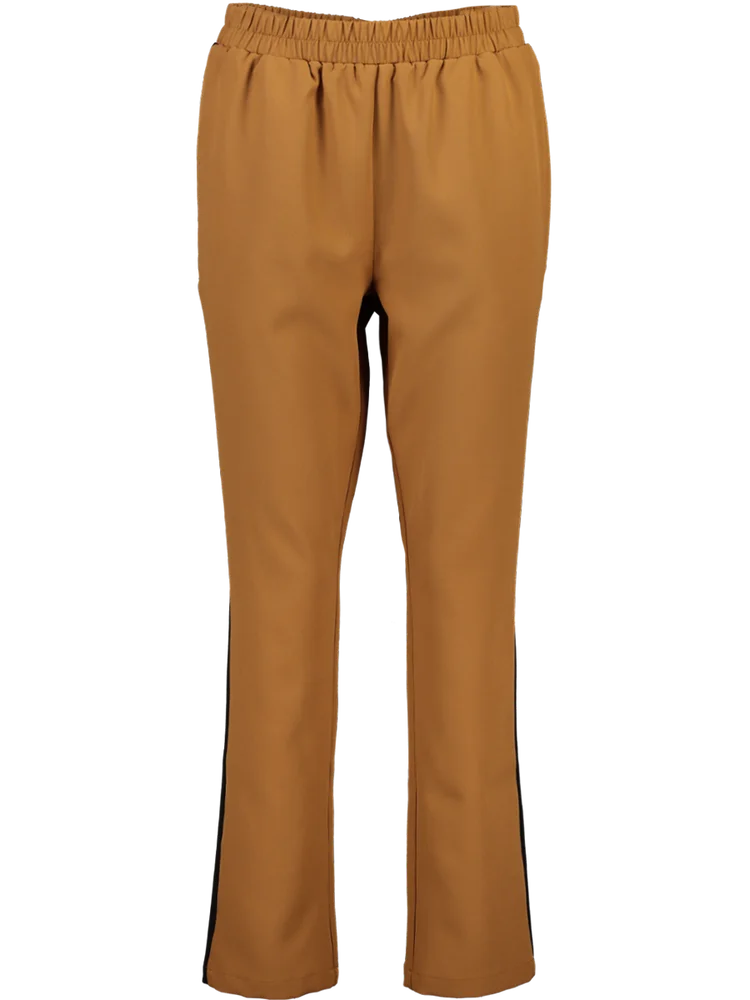 Tan Side Stripe Smart Pants