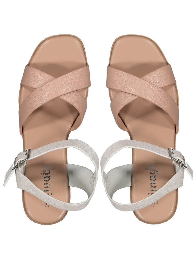 Block Heel Buckle Strap Sandals