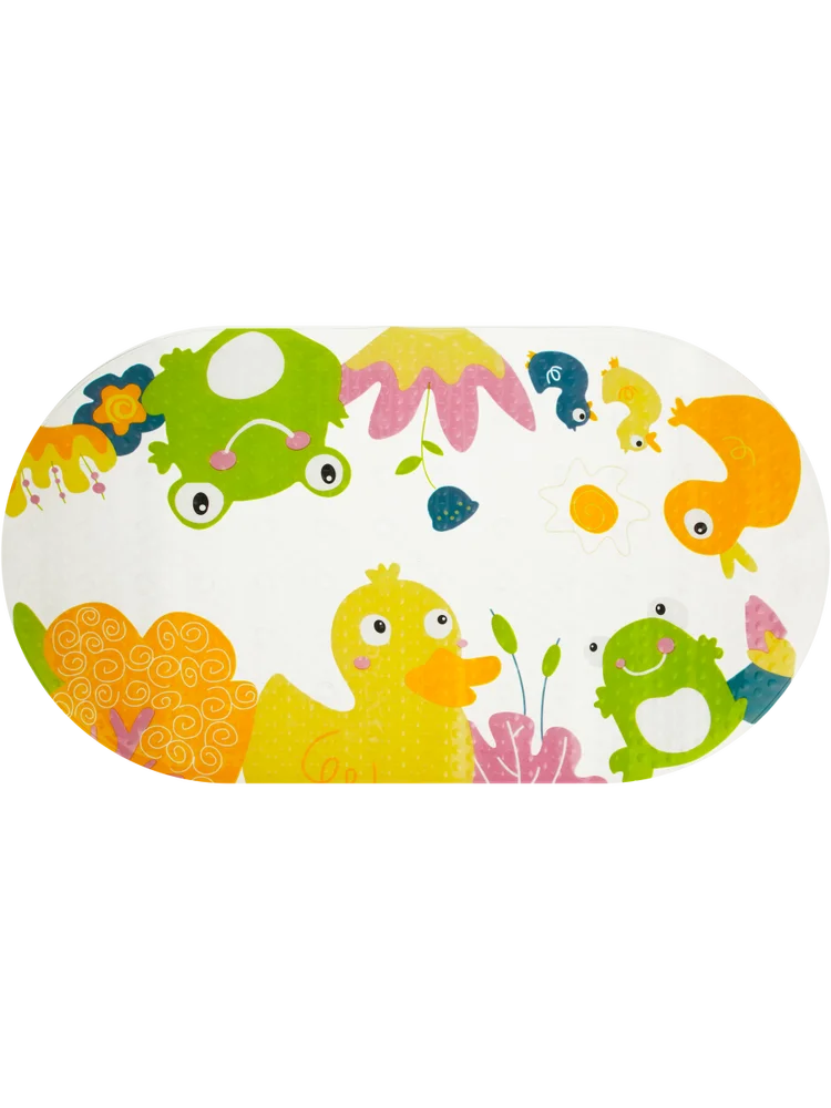 Kids Duck and Frog Printed Bath Mat