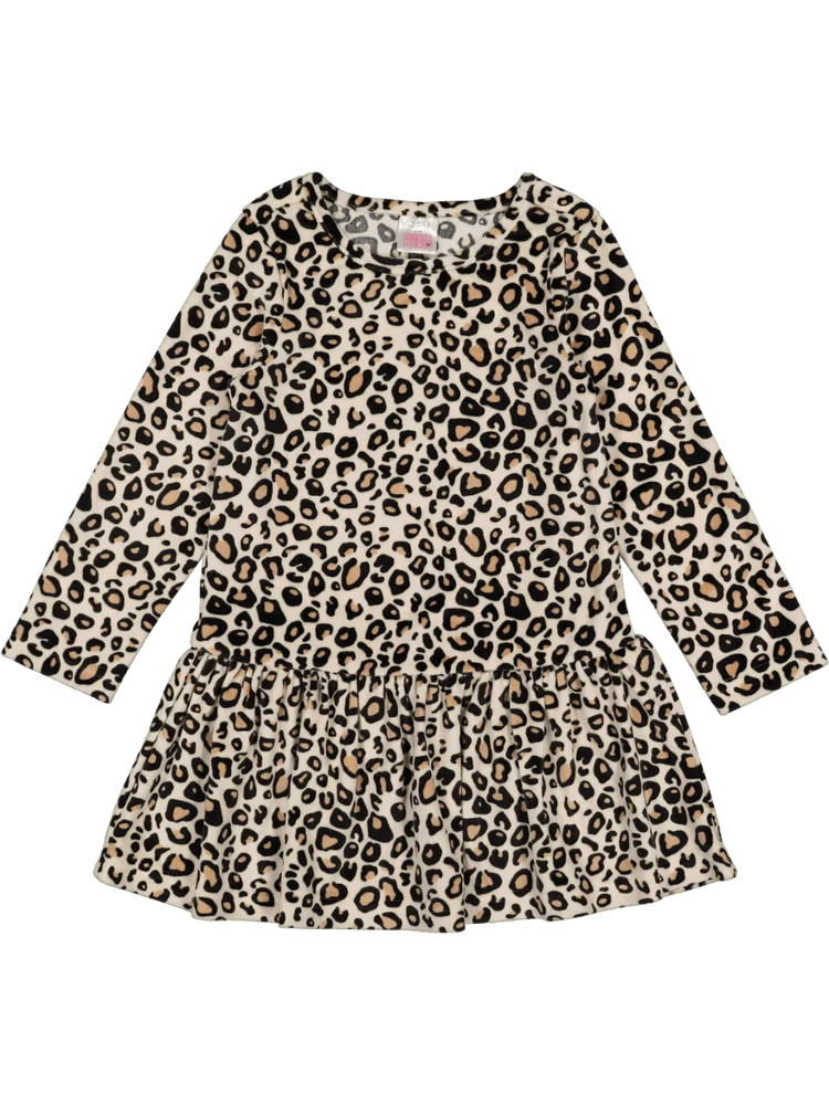 Long Sleeve Animal Print Dress