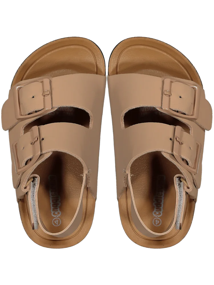 Faux Leather Buckle Sandals