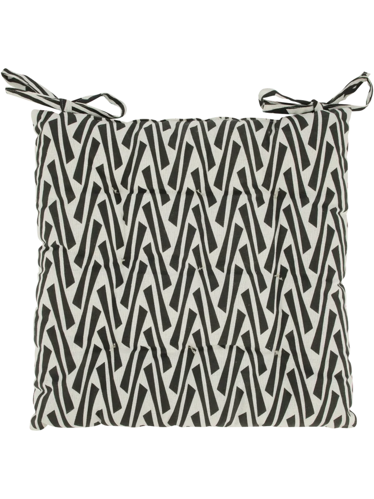 Grey Outdoor Chair Pad With Strings