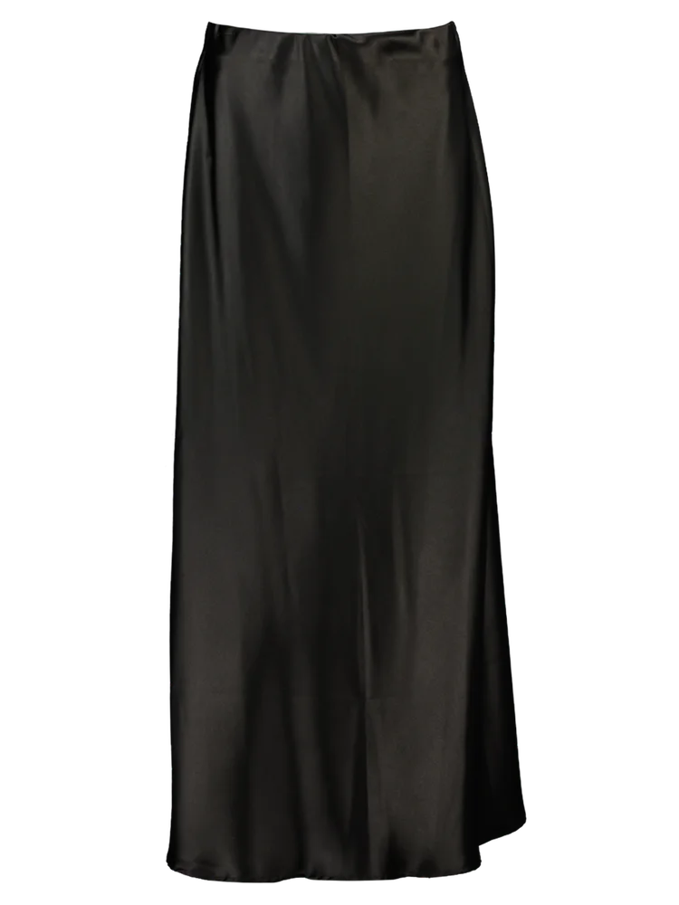 Smart Satin Midi Skirt