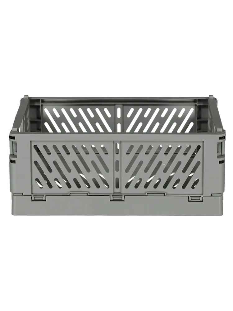 Medium Grey Foldable Crate