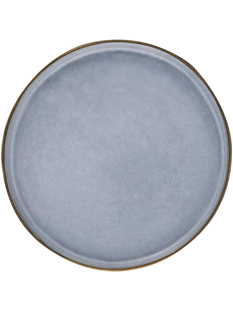 Florentine Ceramic Plate With Brown Rim 20cm