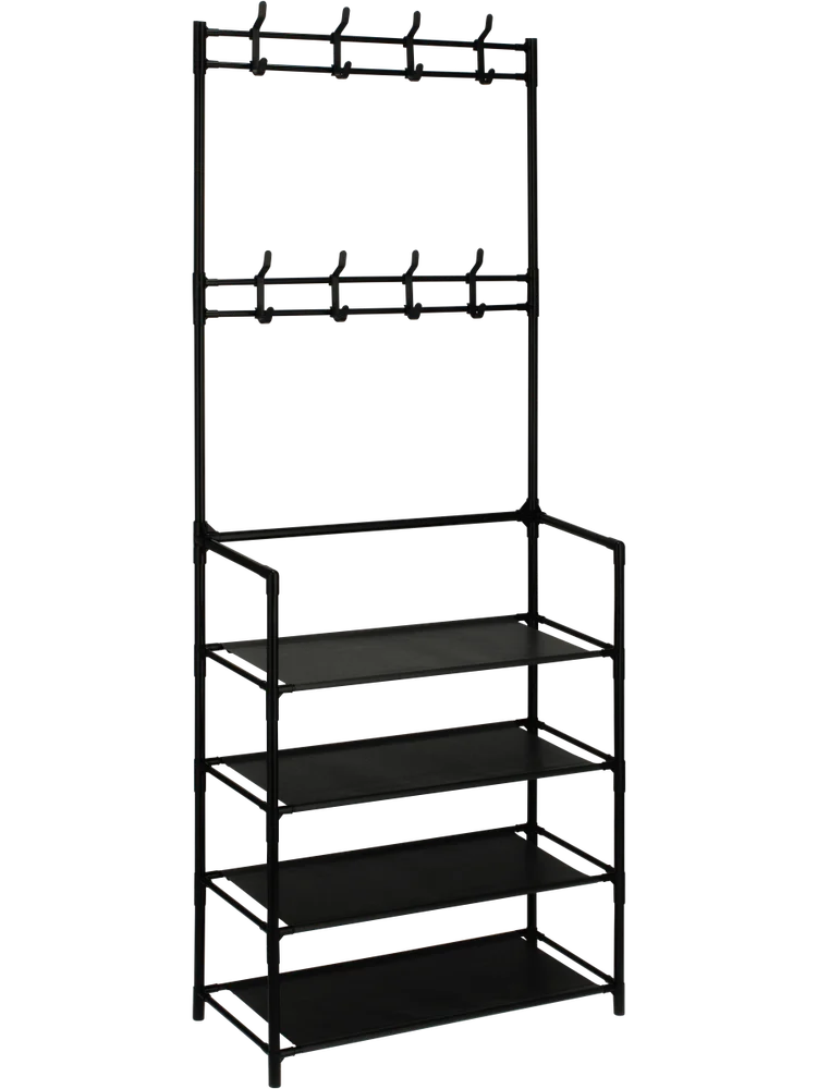 4 Tier Shoe Rack With Storage Unit