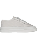 White Canvas Lace Up Sneaker