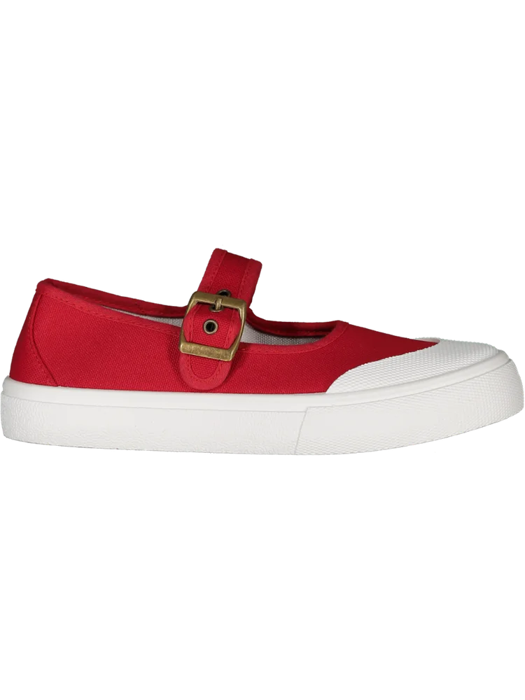 Red Canvas Mary Jane