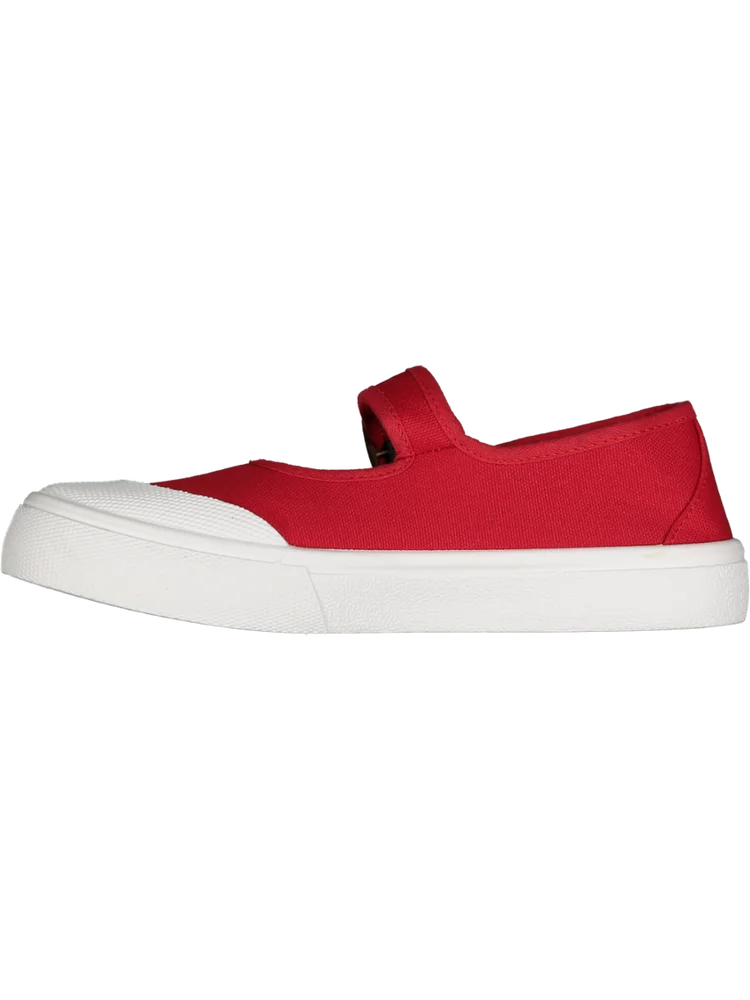 Red Canvas Mary Jane