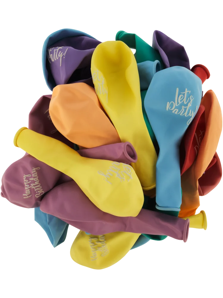 30 Pack Let's Play Pastel Colour Balloons