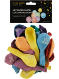 30 Pack Let's Play Pastel Colour Balloons (1)