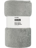 Medium Weight Plain Velvet Plush Blanket Double (1)