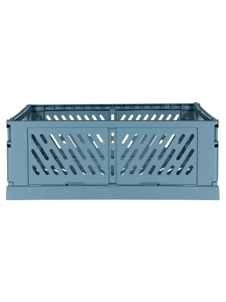 Large Blue Foldable Crate