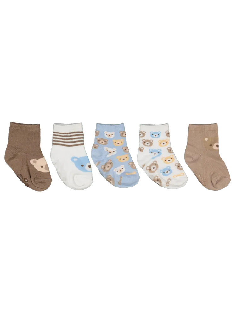 Baby Boys Printed Socks 5 Pack