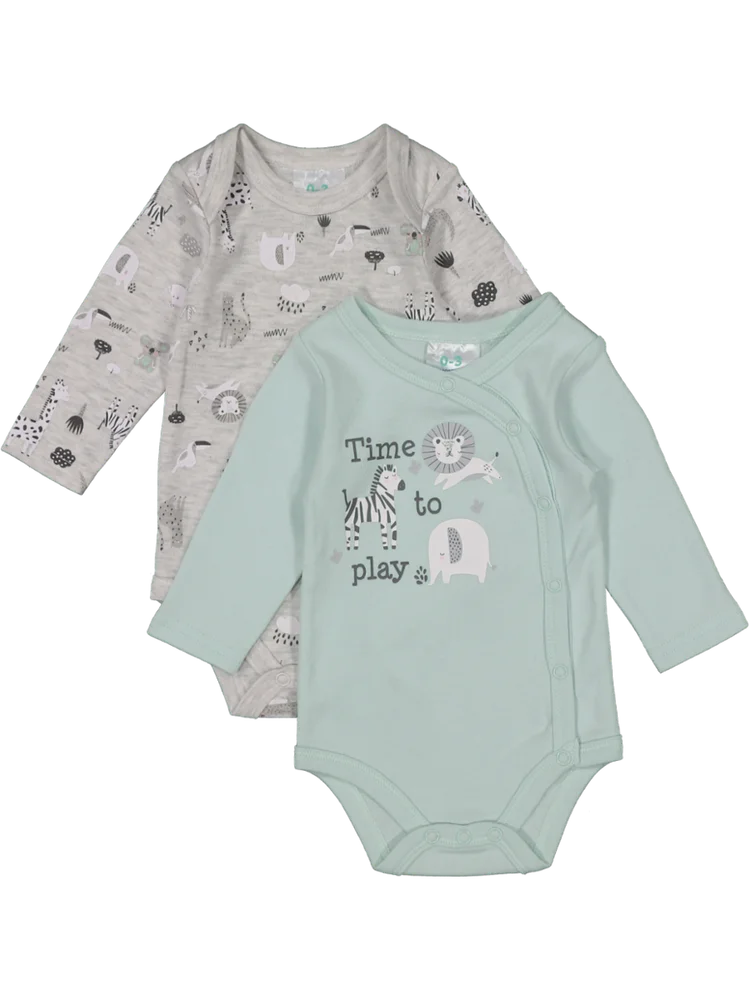 2 Pack Baby Long Sleeve Bodyvest