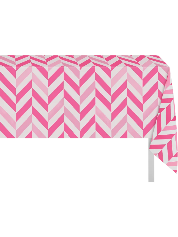 Lightweight Pink Stripe Tablecloth