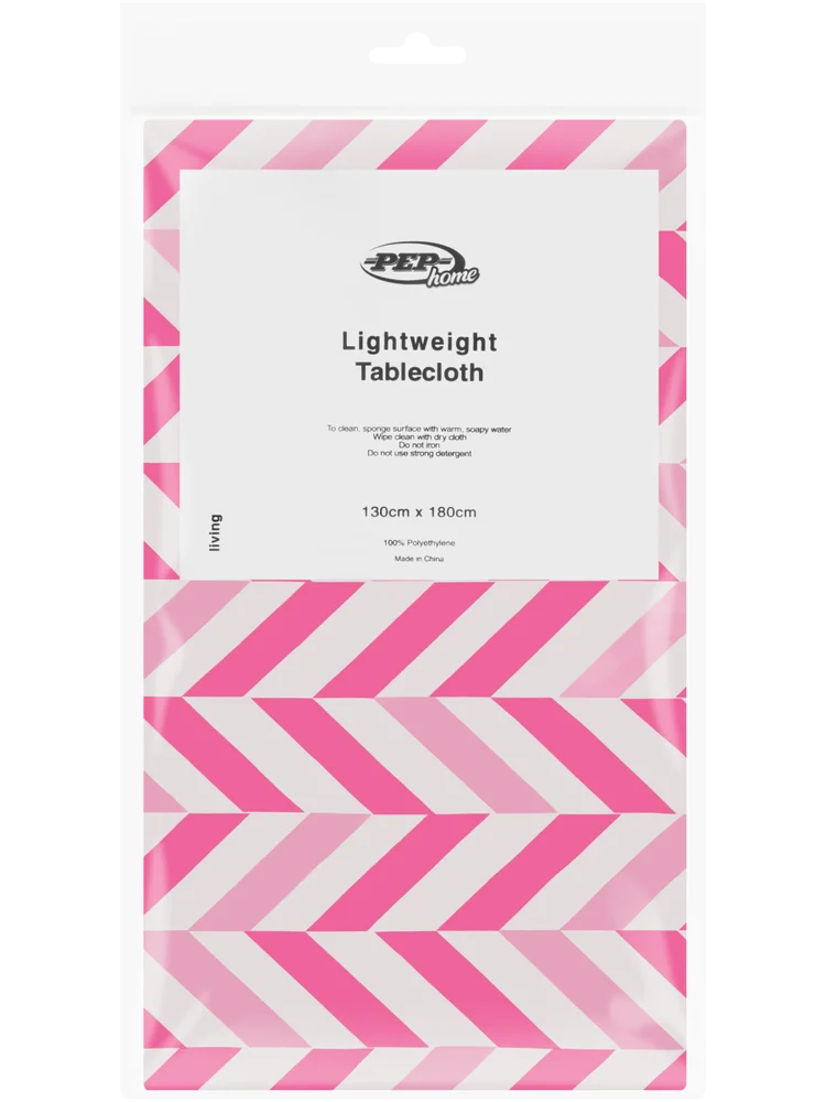 Lightweight Pink Stripe Tablecloth (1)