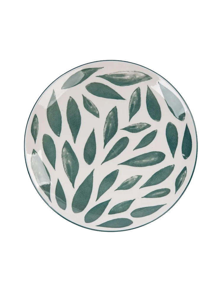 Green Leaf Spot Dinner Plate