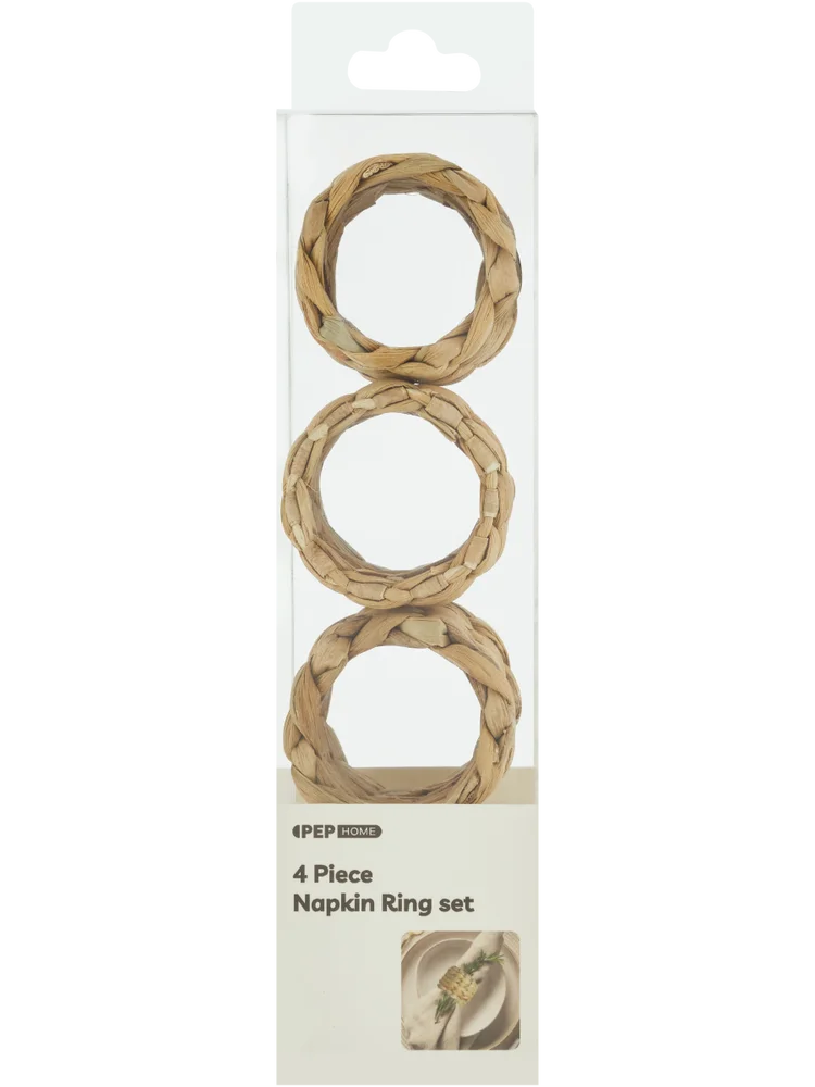 4 Piece Napkin Ring Set