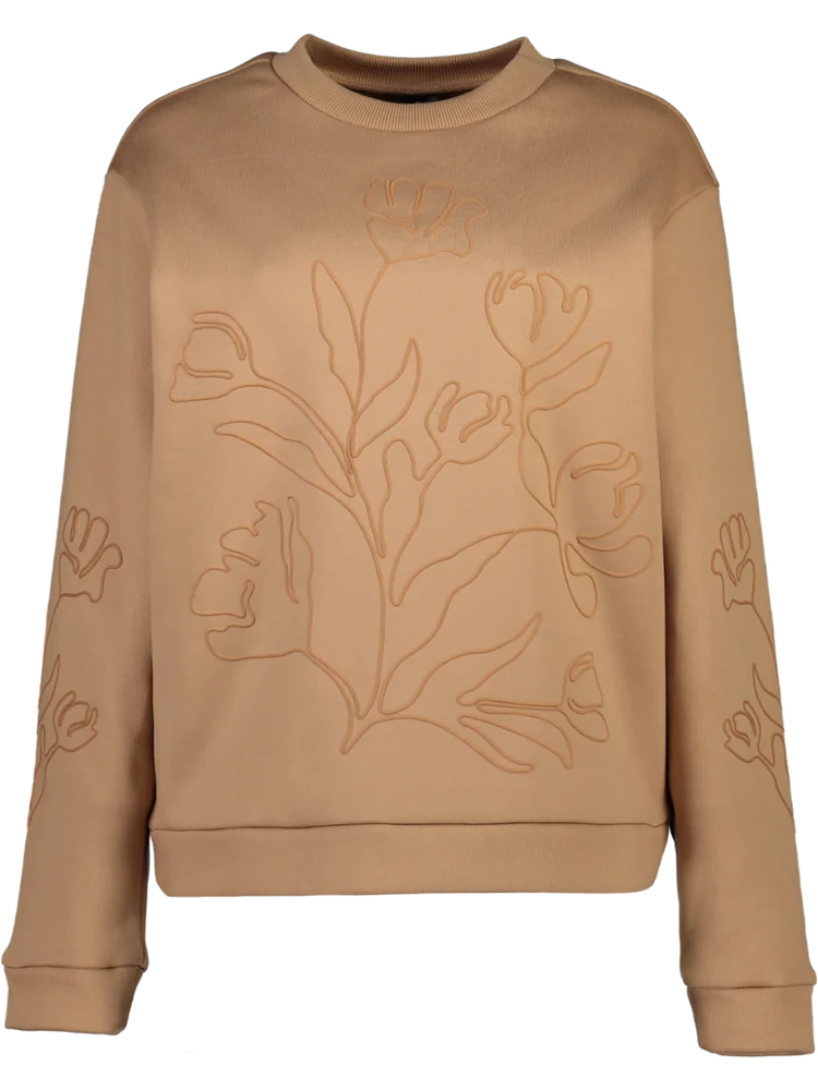 Floral Applique Pullover Sweater