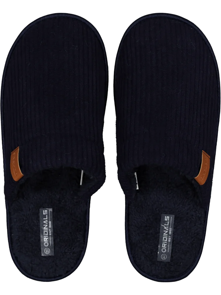 Navy Mule Slippers
