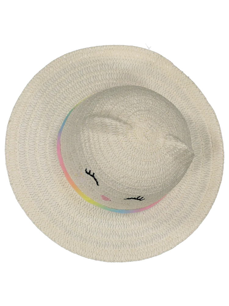 Baby Girls Straw Hat Kitten