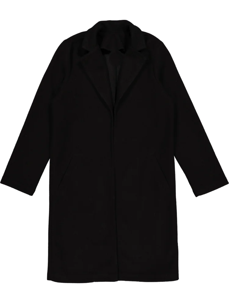 Black Melton Coat