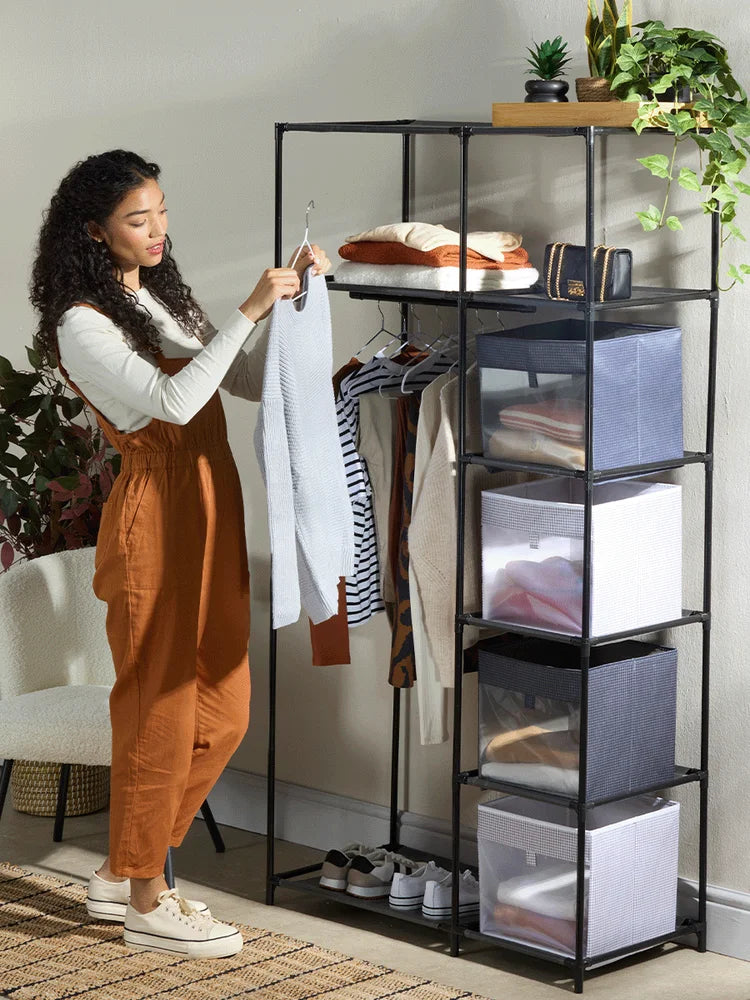 Plain And Mesh Storage Box