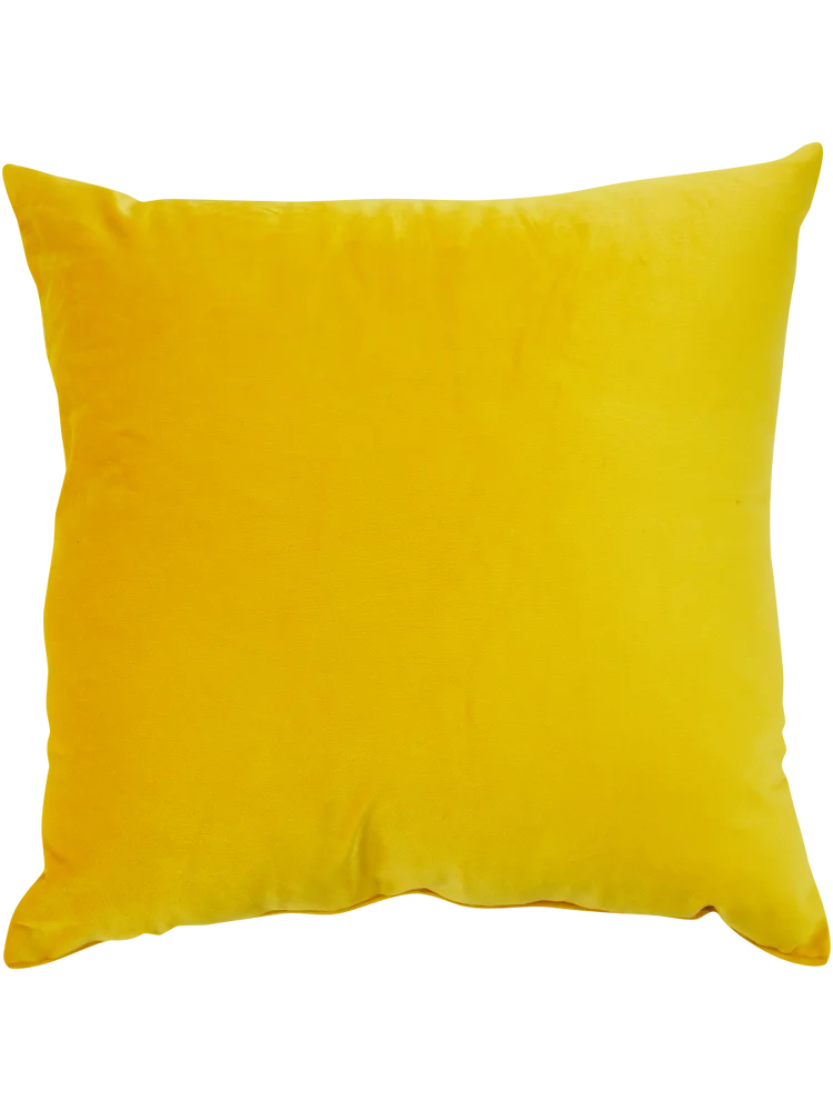 Yellow Faux Suede Scatter Cushion 45x45cm