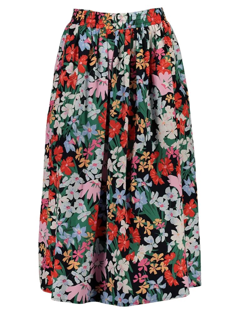 Floral Print Midi Skirt