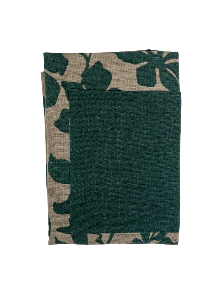 Green Flowered Apron