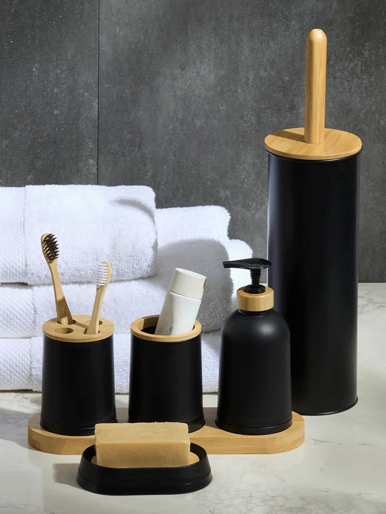 Black Plastic Soap Dispenser